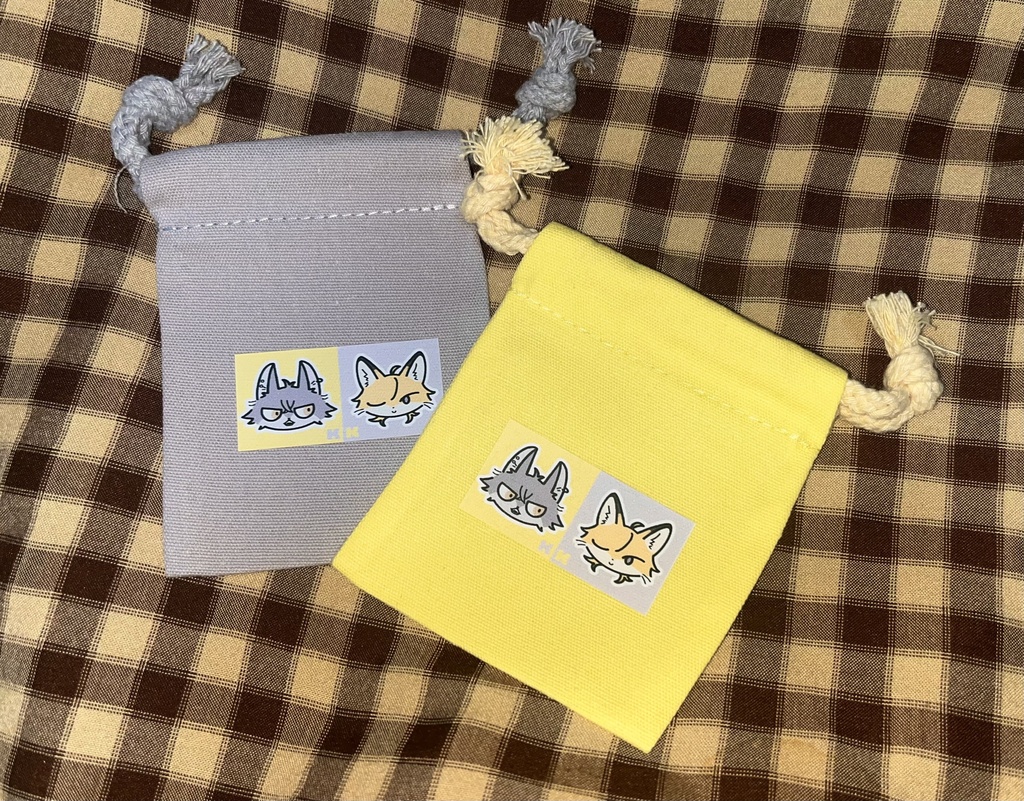 ケモ晃薫コットン巾着