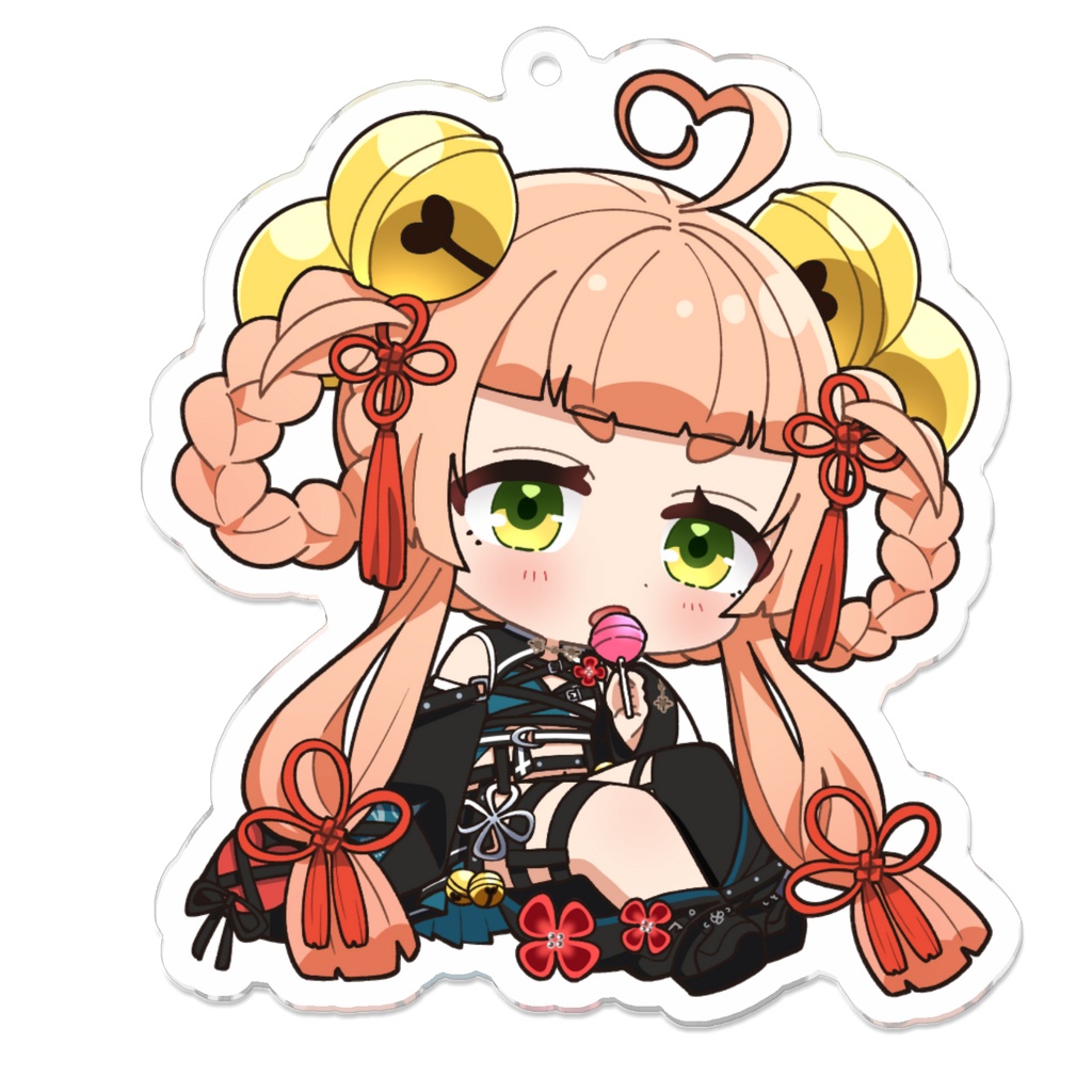 五十鈴ゆらアクリルキーホルダー(中華衣装-ドーナツ)