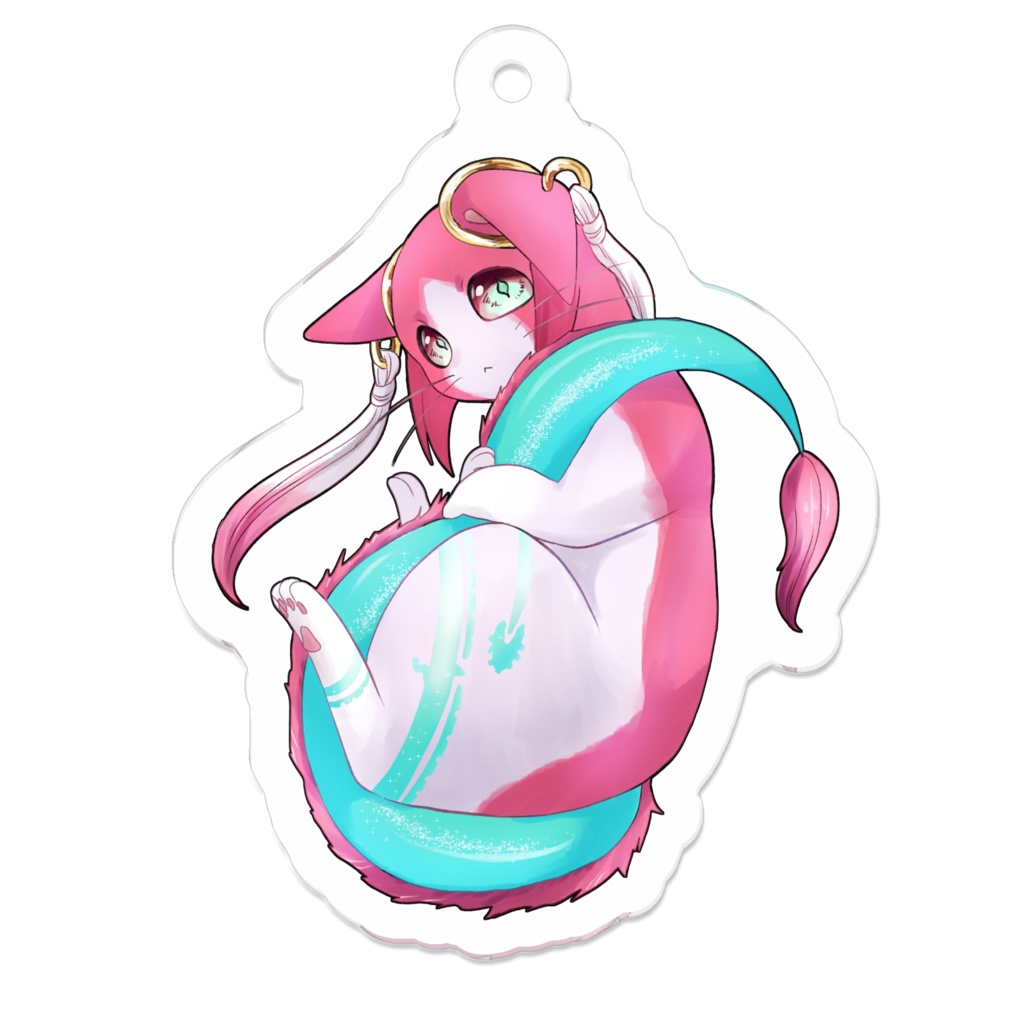 【みゅーきゃっと】アクリルキーホルダー【ツキトジ】(コーティングなし)