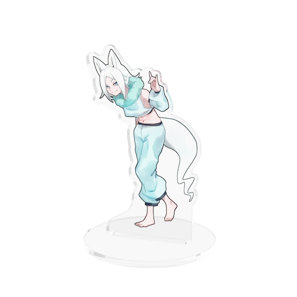 【アクリルスタンド】白狐(びゃっこ)【100mm×100mm】