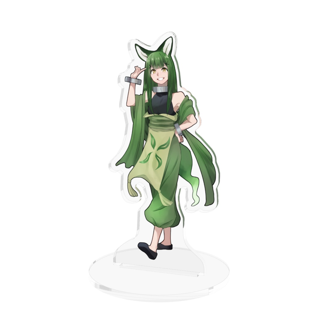 【アクリルスタンド】緑狐(りょくこ)【100mm×100mm】