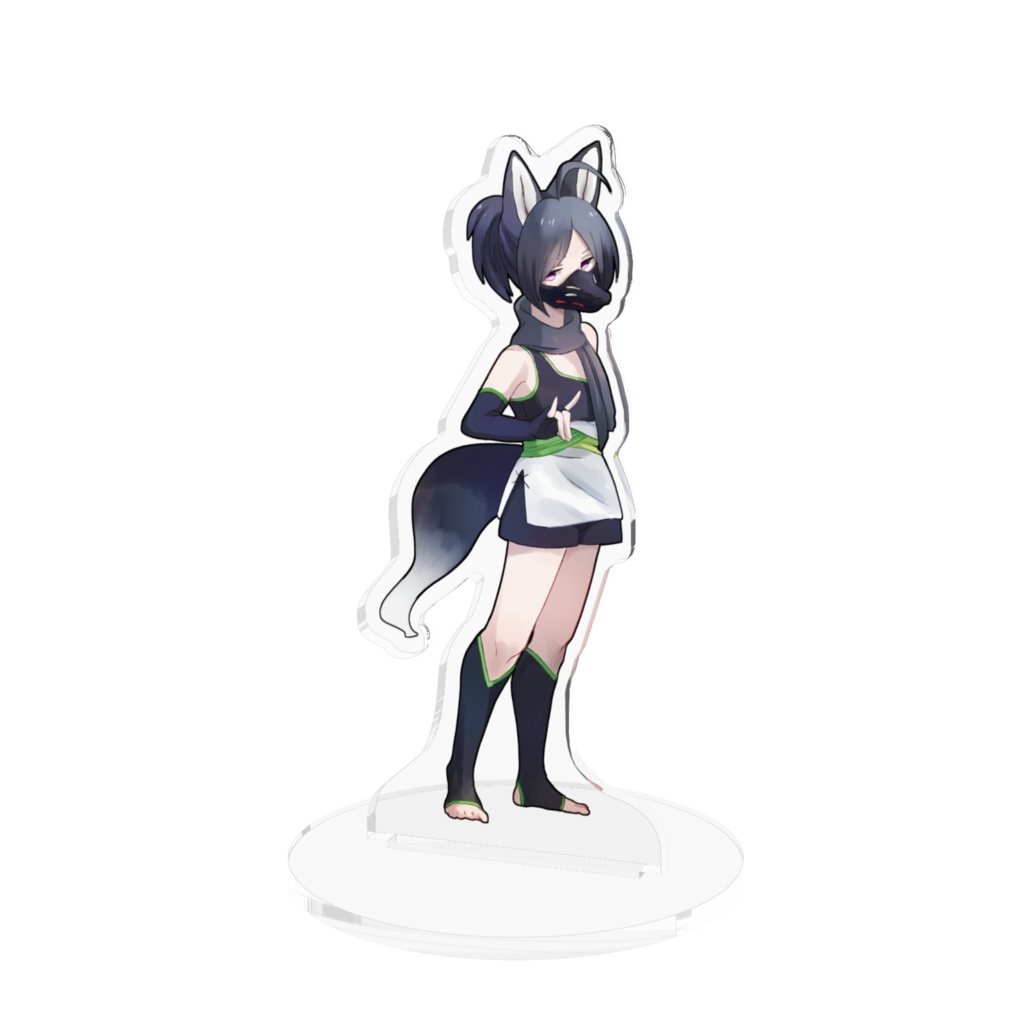 【アクリルスタンド】黒狐(くろこ)【100mm×100mm】