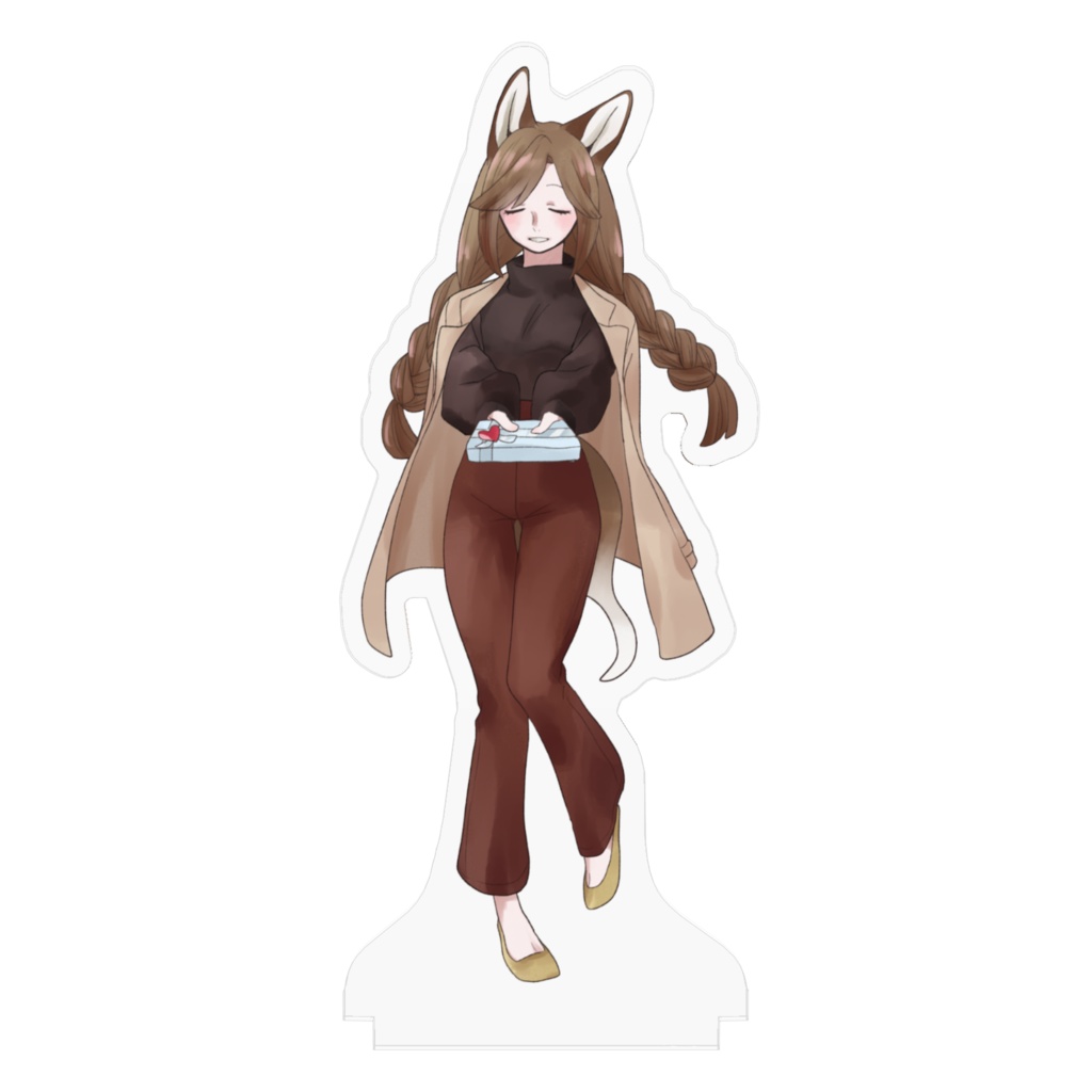 【アクリルスタンド】茶狐(ちゃこ)【バレンタイン】【100mm×100mm】