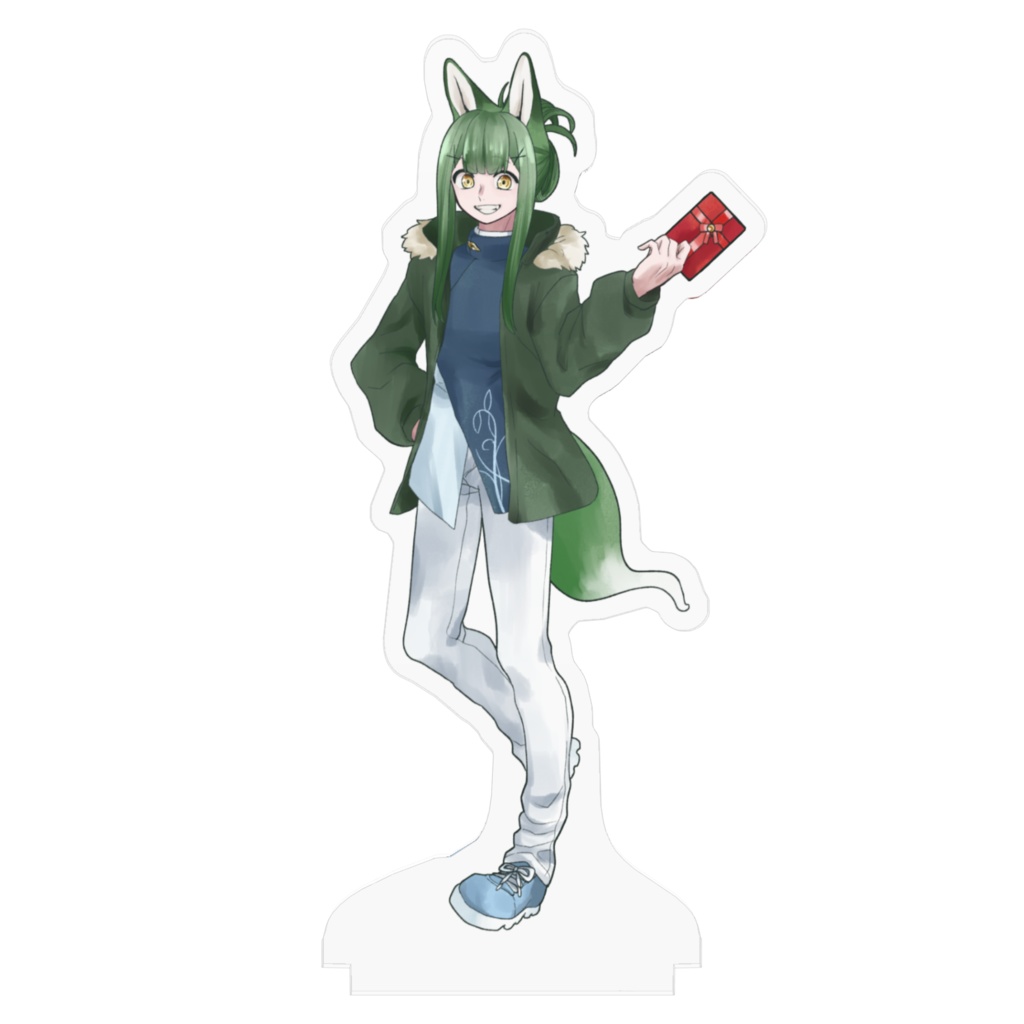 【アクリルスタンド】緑狐(りょくこ)【ホワイトデー】【100mm×100mm】