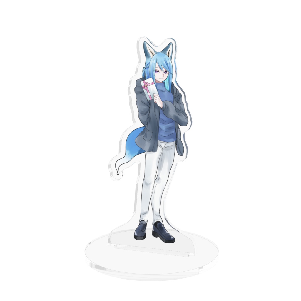 【アクリルスタンド】青狐(あおこ)【ホワイトデー】【100mm×100mm】