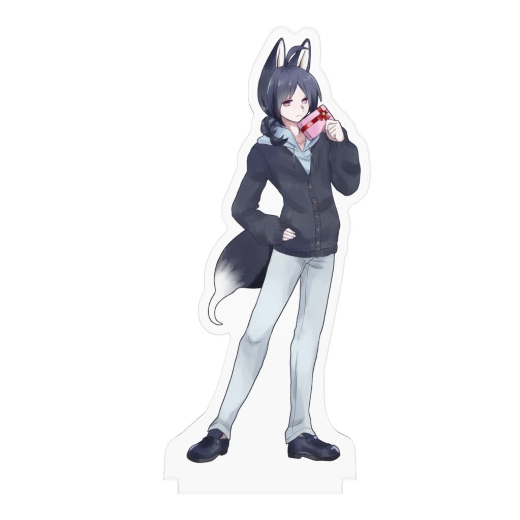 【アクリルスタンド】黒狐(くろこ)【ホワイトデー】【100mm×100mm】
