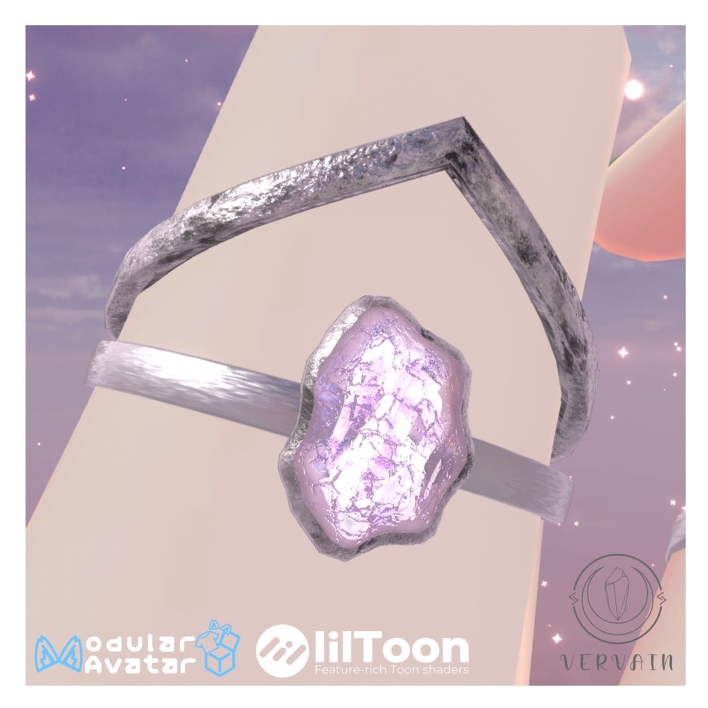 【Modular Avatar 対応】Silver Ring 5種