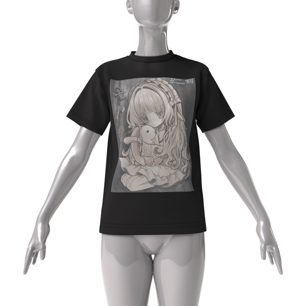 nnoko × Miserum Tシャツ【黒】