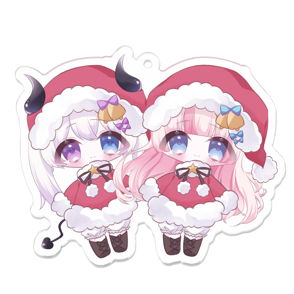 月白仲良しサンタアクキー