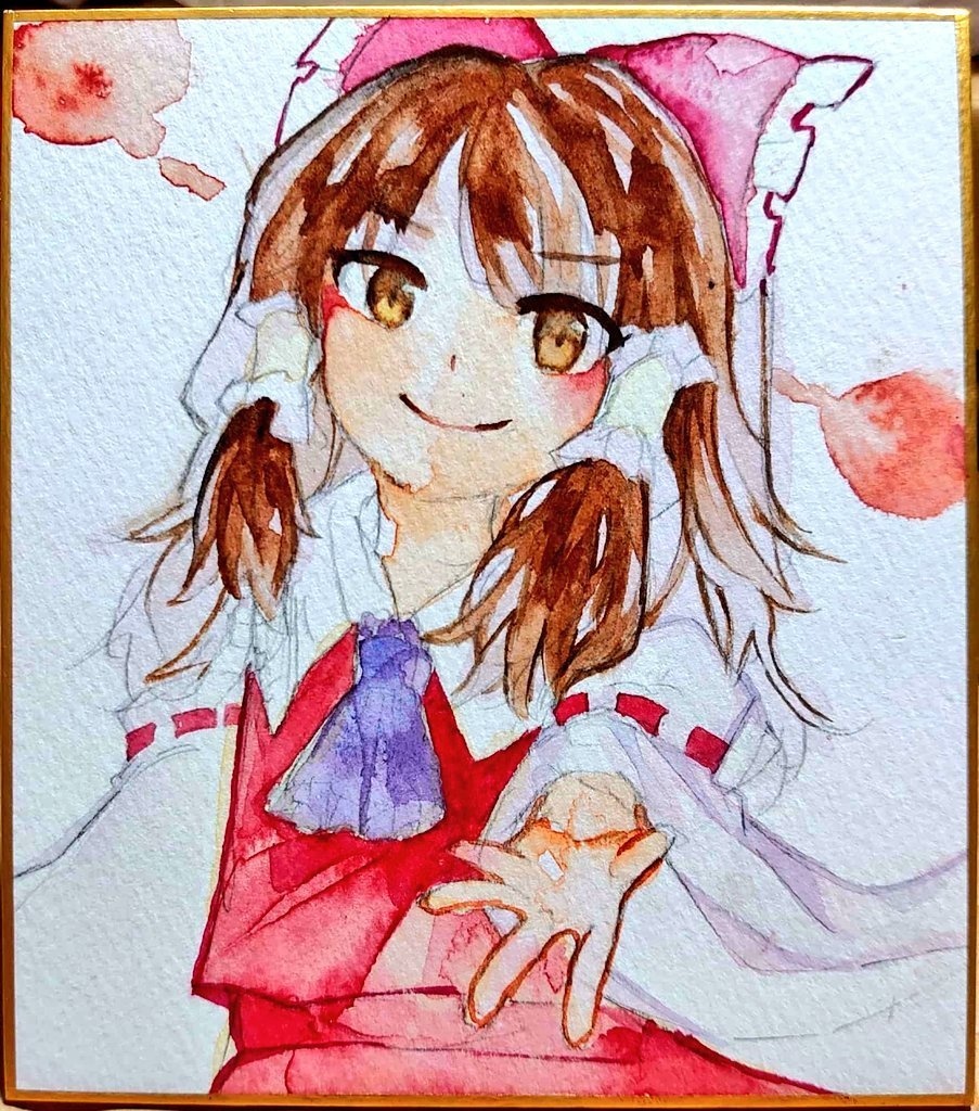 色紙 水彩博麗霊夢 Celestial Sphereのお店 Booth