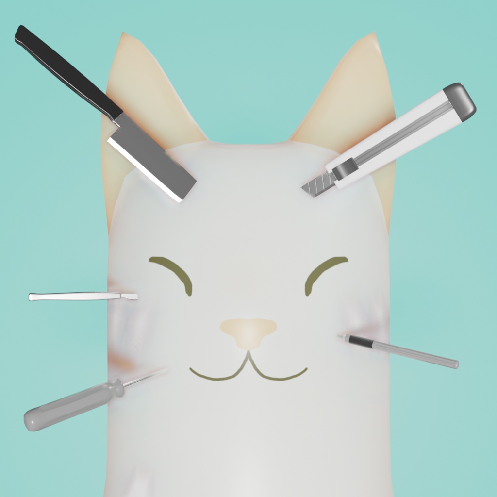 VRChat想定アクセサリーモデルセット「ひにょうきらきらパック」