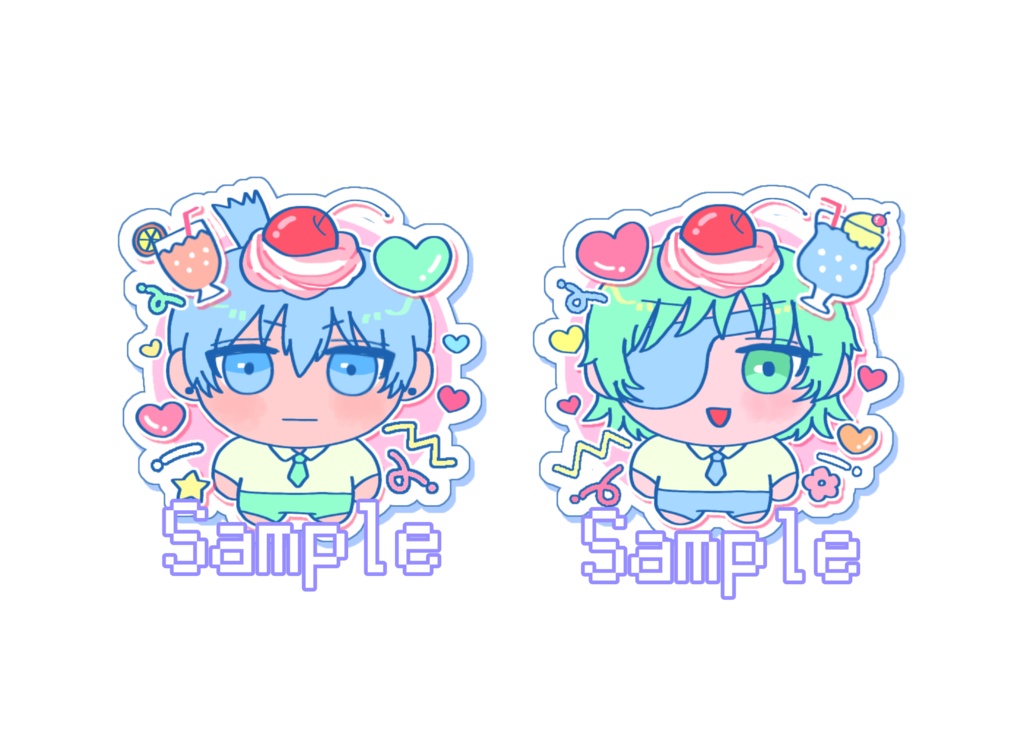 ソーダステッカーセット（アキ姫）