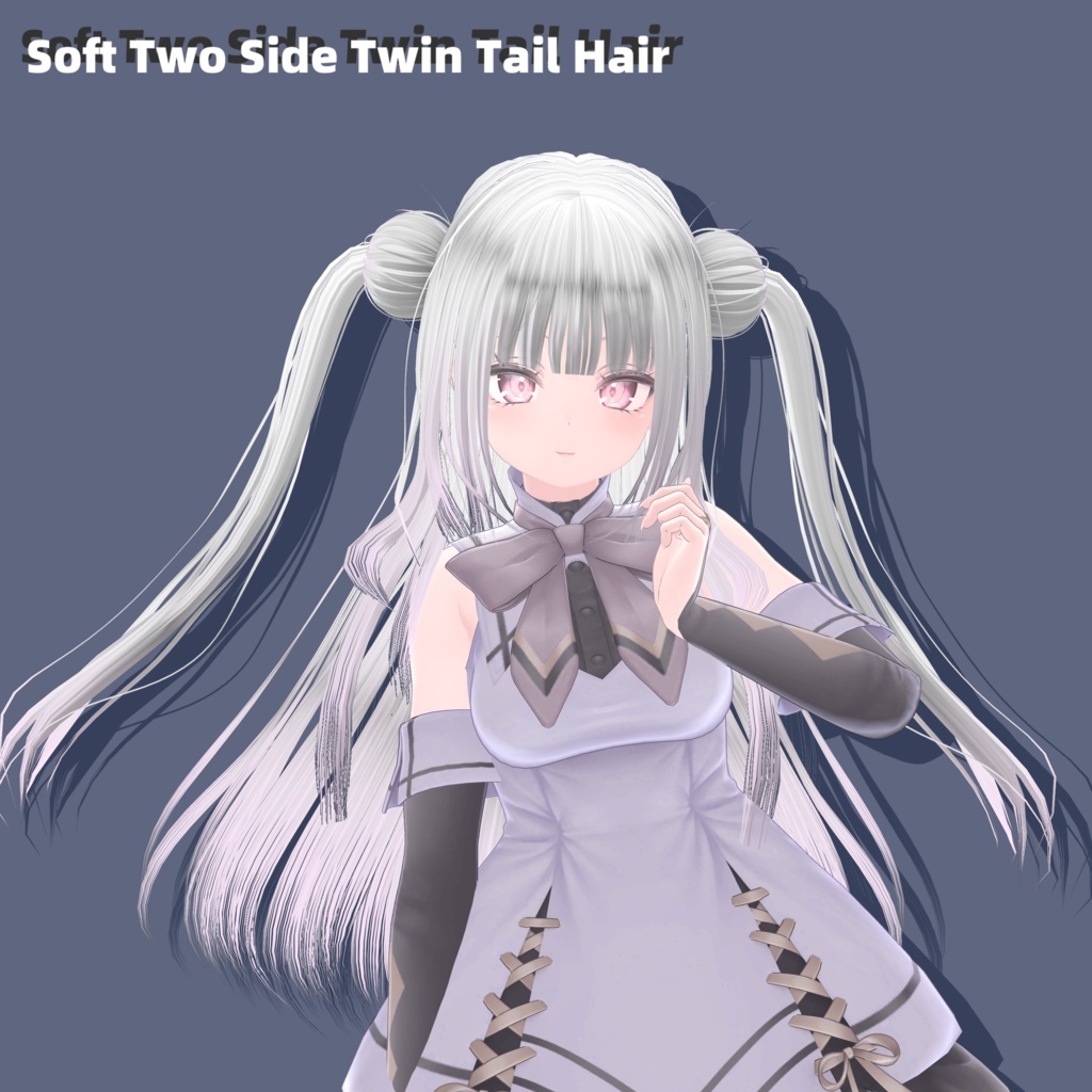 【17avatars】 Soft Two Side Twin Tail Hair【VRCHAT】