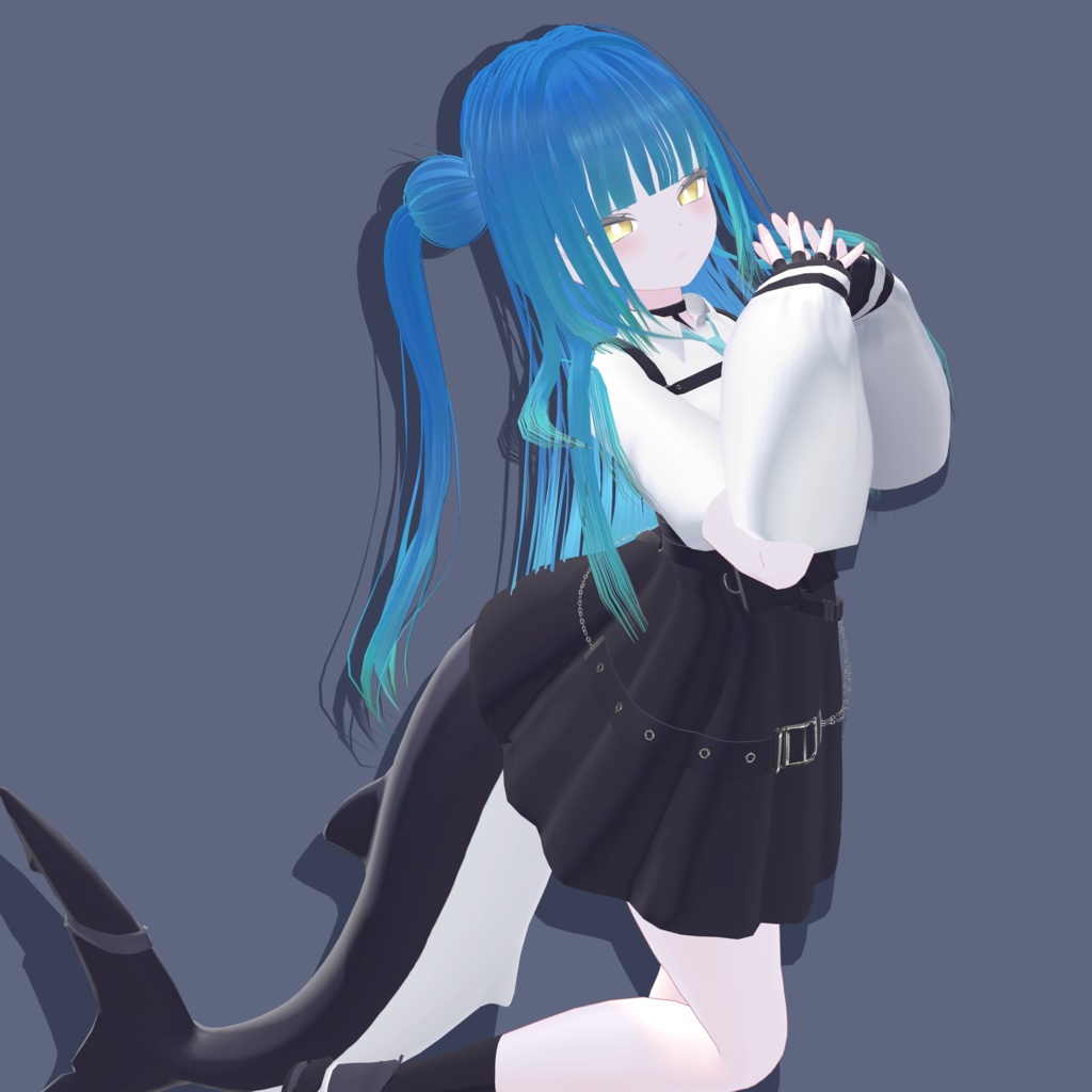 【17avatars】 Soft Two Side Twin Tail Hair【VRCHAT】