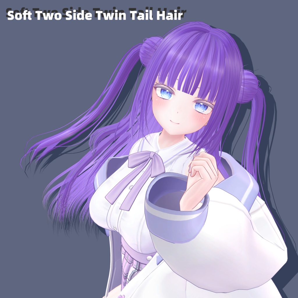 【17avatars】 Soft Two Side Twin Tail Hair【VRCHAT】