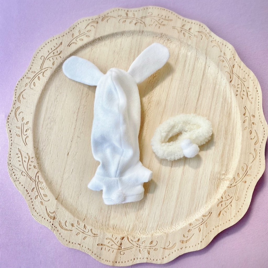 雪うさぎパーカー&雪だるまマフラー