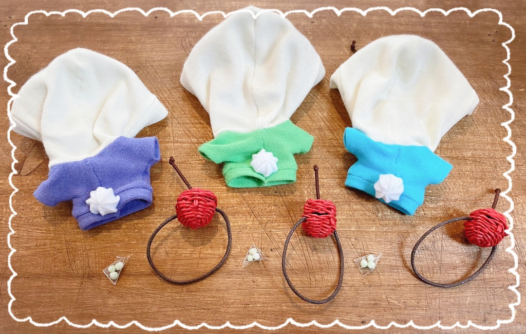 クリームソーダパーカーとカゴバッグセット