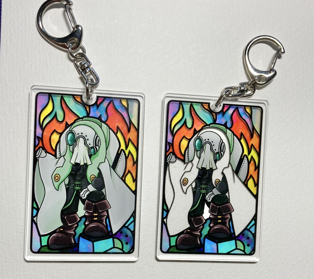 背景ステンドグラス風アクリルキーホルダー(ボンドルド・ギャリケー・プルシュカ)