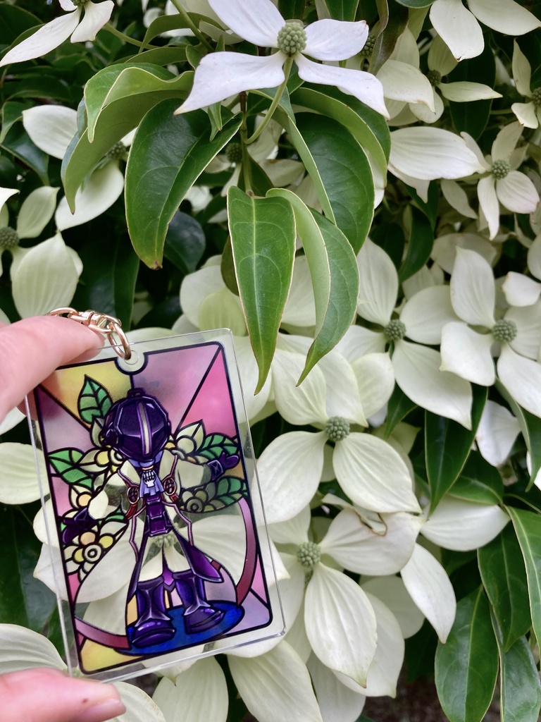 背景ステンドグラス風アクリルキーホルダー(ボンドルド・ギャリケー・プルシュカ)