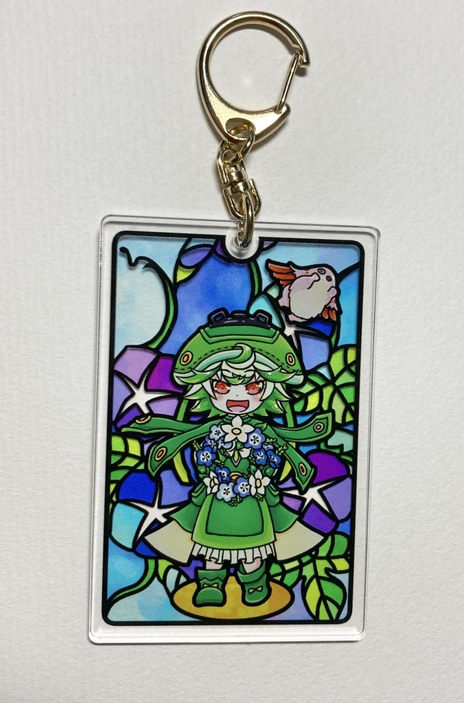 背景ステンドグラス風アクリルキーホルダー(ボンドルド・ギャリケー・プルシュカ)