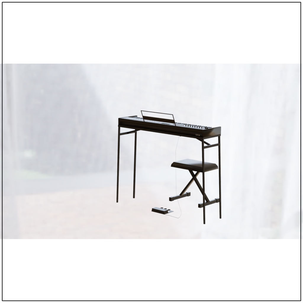 88鍵盤スタンド付きステージピアノ/StagePiano88「VRChat使用想定」ver1.0.0_UV配置参考画像追加版