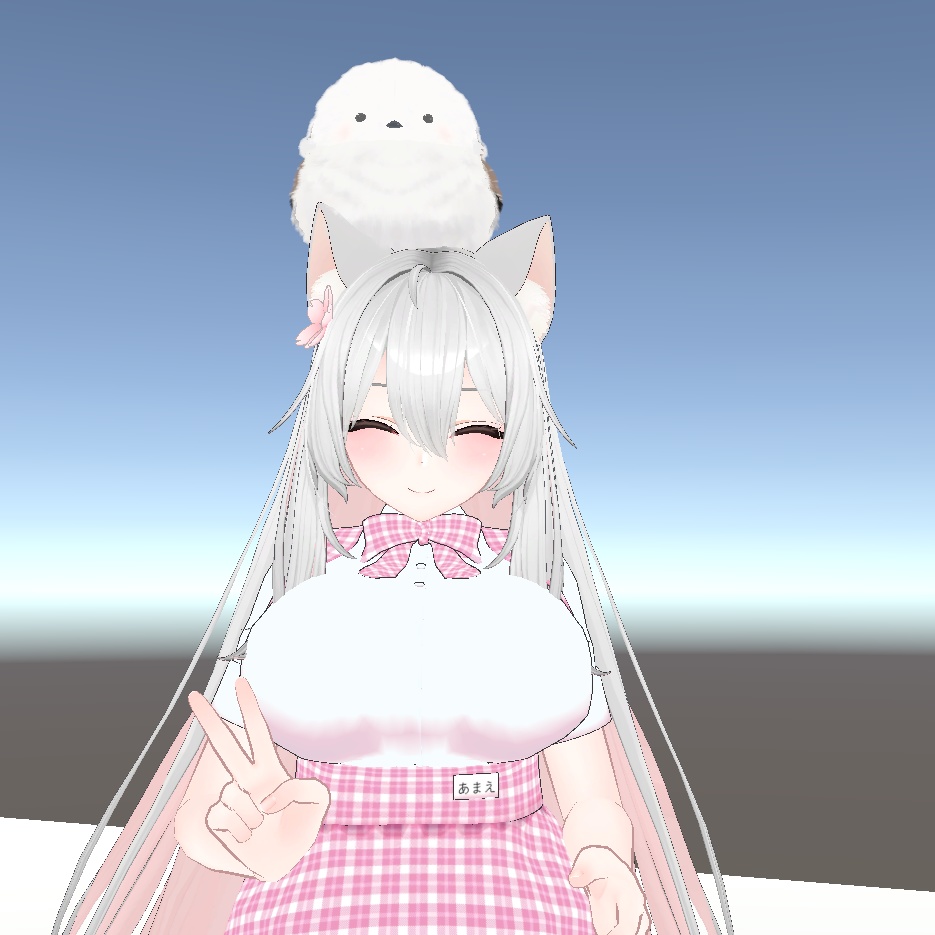 触ると鳴くふわもこシマエナガぬいぐるみ「VRC向け」