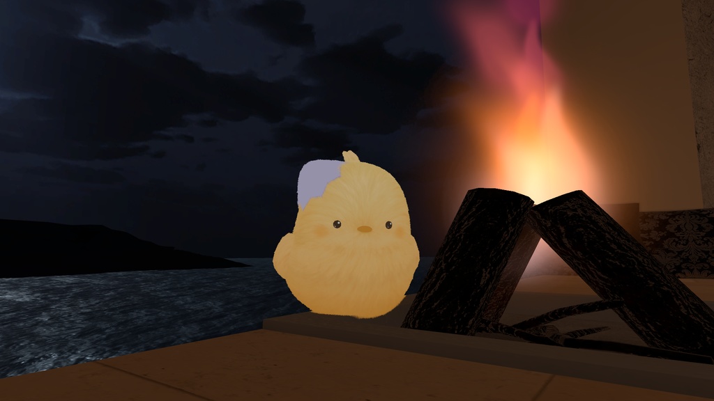 触ると鳴く!ふわもこひよこぬいぐるみ(VRC向け)