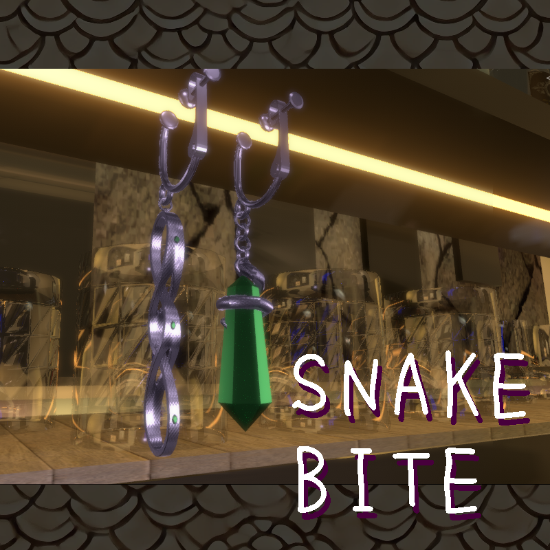 【３Dモデル】SNAKE BITE【イヤリング】