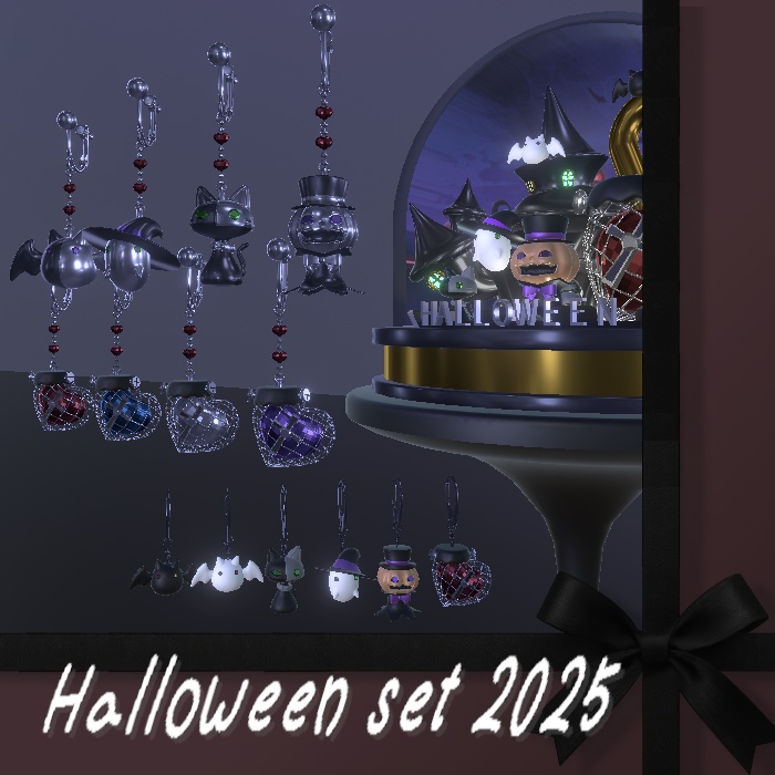 【3Dモデル】Halloween set 2025【イヤリング他】
