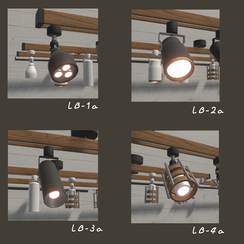 【3Dモデル】ductrail light 01【ダクトレールライト13種】