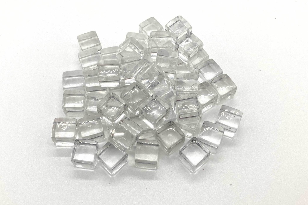 【50個】透明プラスチックキューブ・クリア・10mm