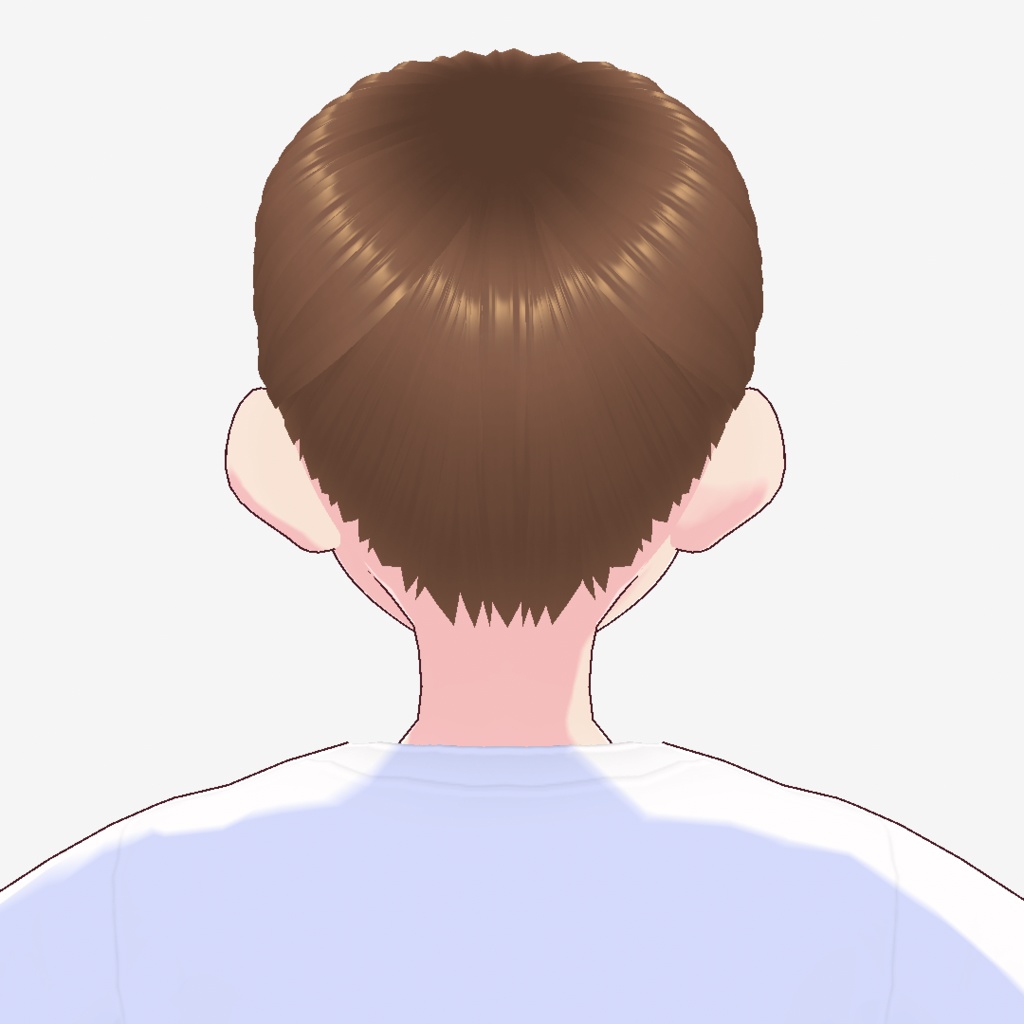 【無料】生え際も出せるポニテ用リアルめ後髪【VRoid】