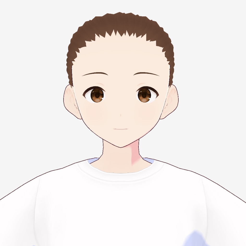 【無料】生え際も出せるポニテ用リアルめ後髪【VRoid】