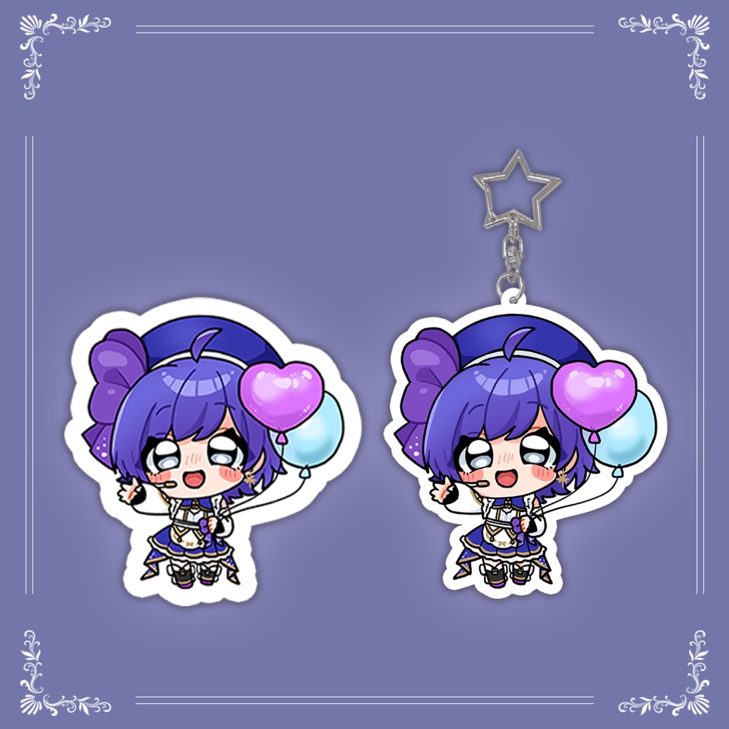 ホログラムジッパー付 アクキー＆ステッカーセット( あんずbirthday2026 Ver. )