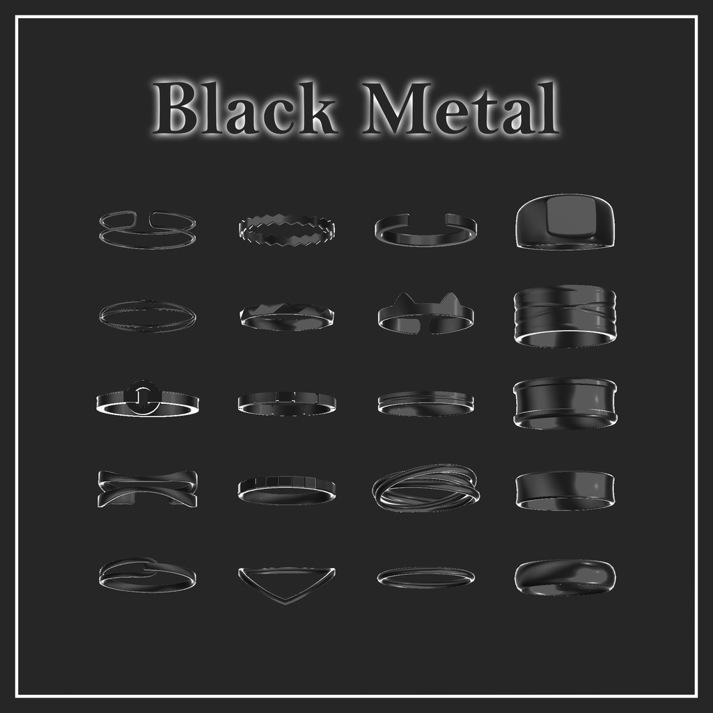 【VRC向け】Simple Rings 【20点】