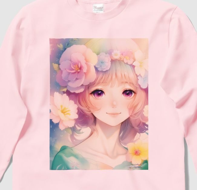 「夢見る瞳」長袖カラーTシャツ(カラー各種)