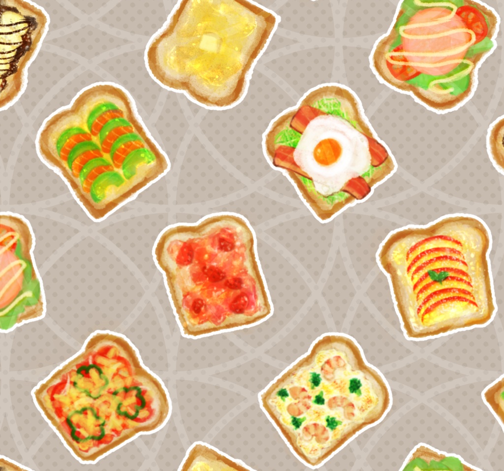 ごちそうトースト手帳型iphoneケース