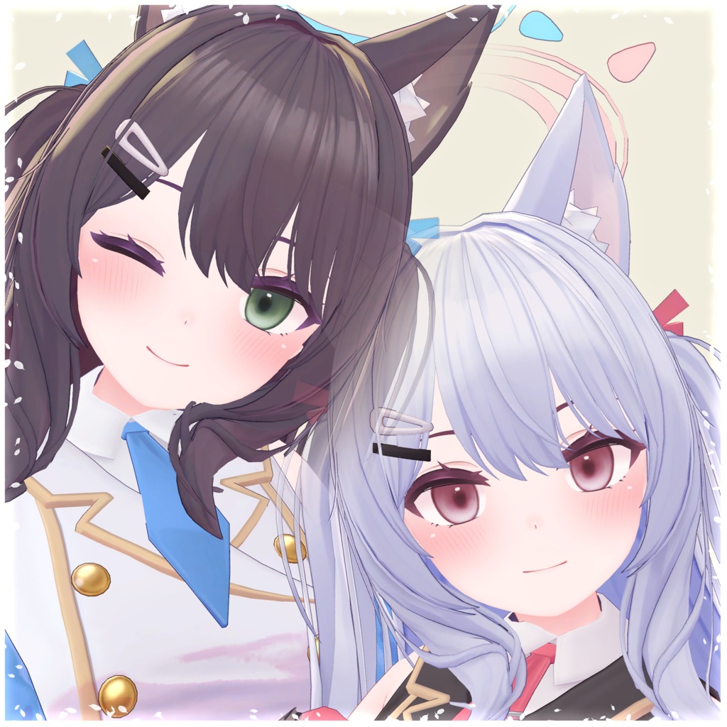 【無料】【2アバター対応】シンプルふんわりアイテクスチャ