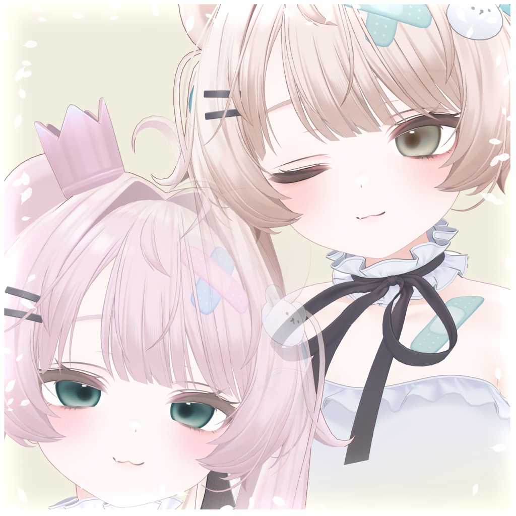 【無料】【2アバター対応】シンプルふんわりアイテクスチャ