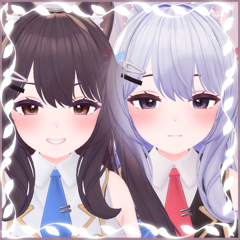 【無料】【2アバター対応】ふんわりハートアイテクスチャ