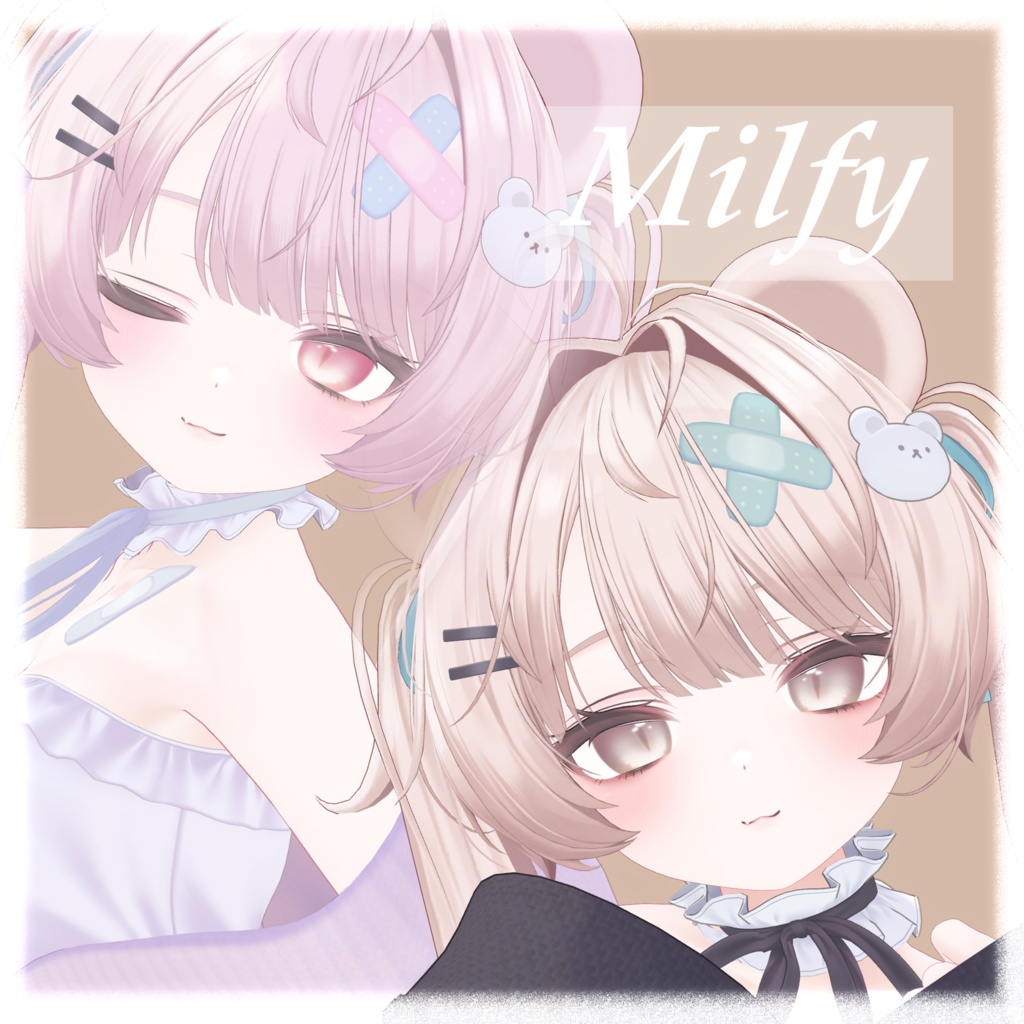 【無料】【2アバター対応】ふんわり猫アイテクスチャ