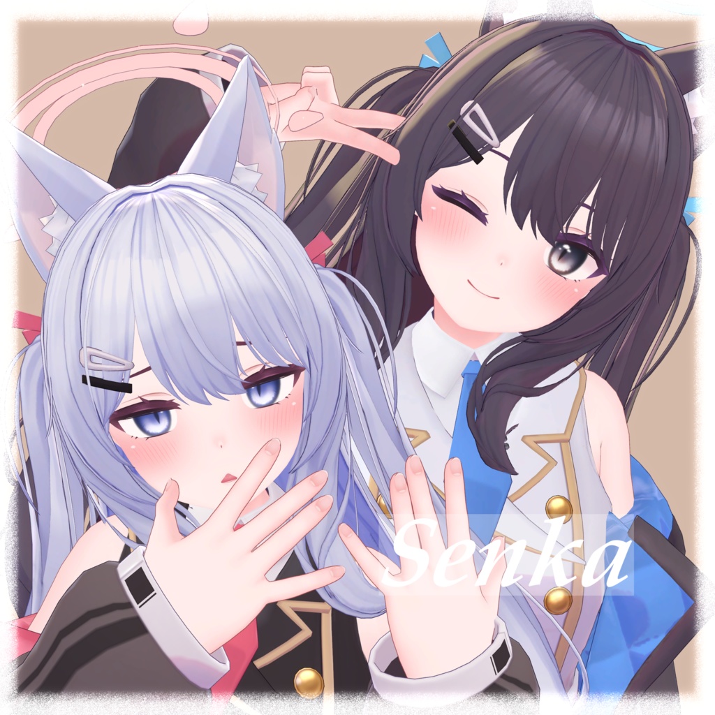 【無料】【2アバター対応】ふんわり猫アイテクスチャ