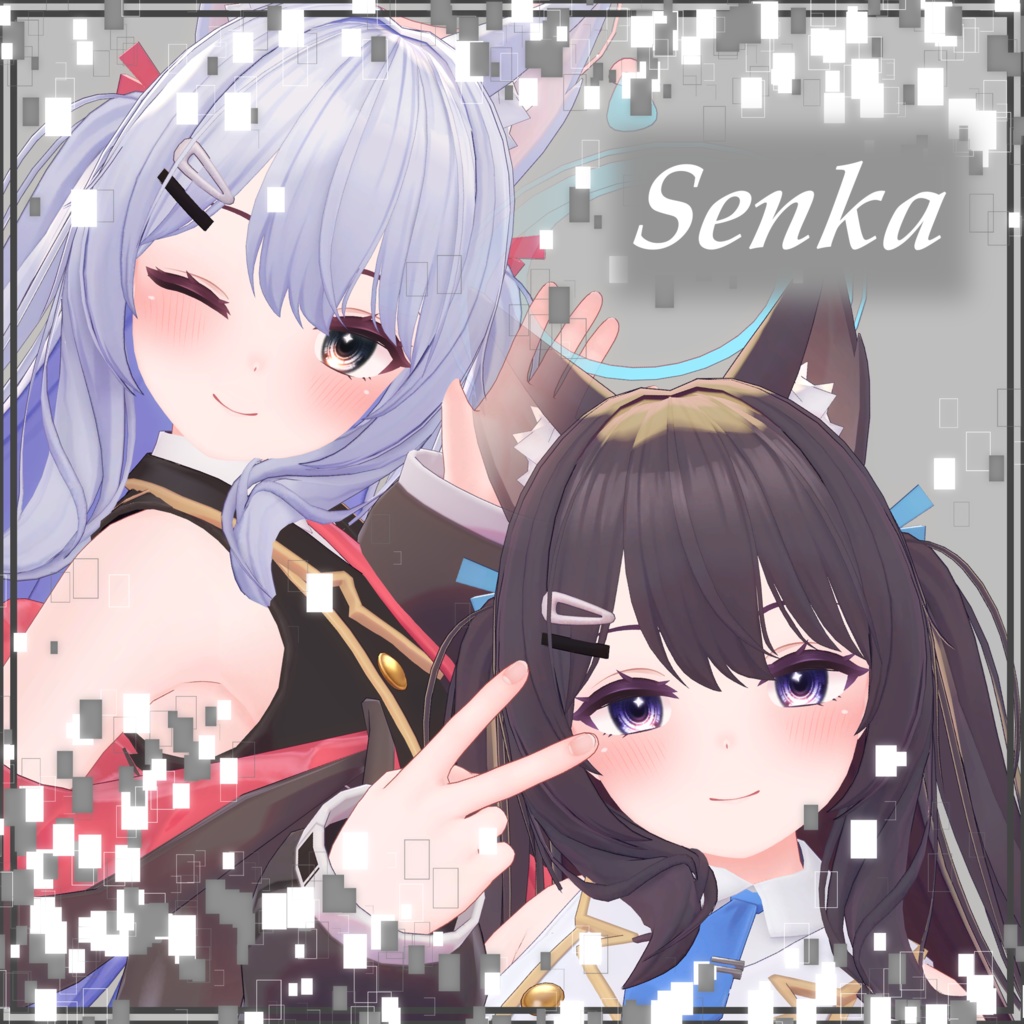 【2アバター対応】ほんのりサイバーアイテクスチャ