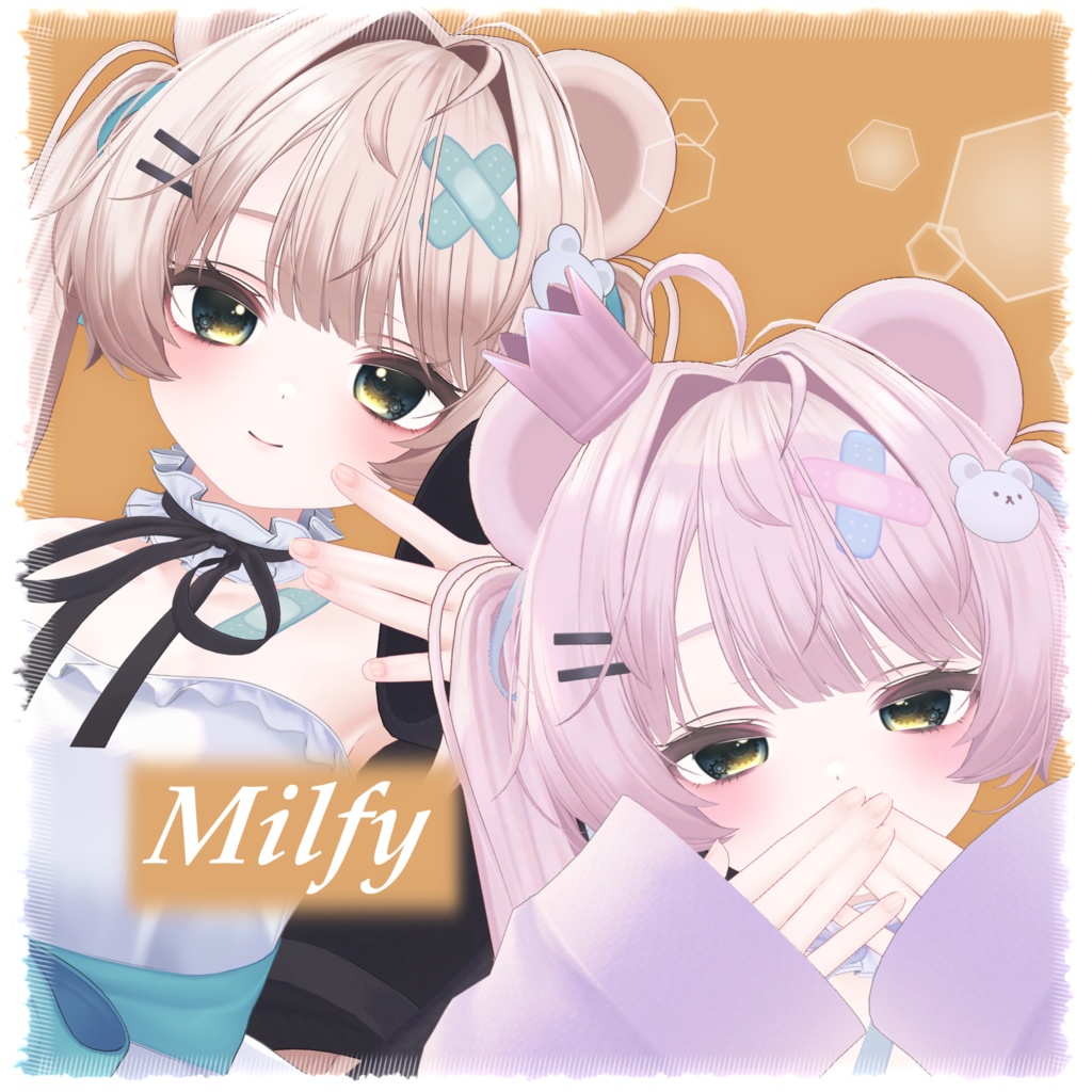 【2アバター対応】スチームパンク風歯車アイテクスチャ