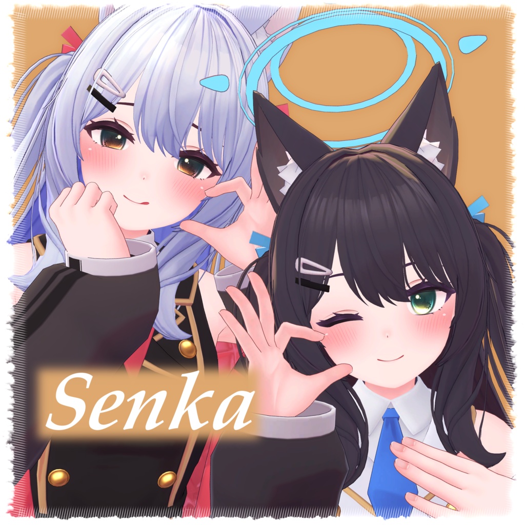 【2アバター対応】スチームパンク風歯車アイテクスチャ