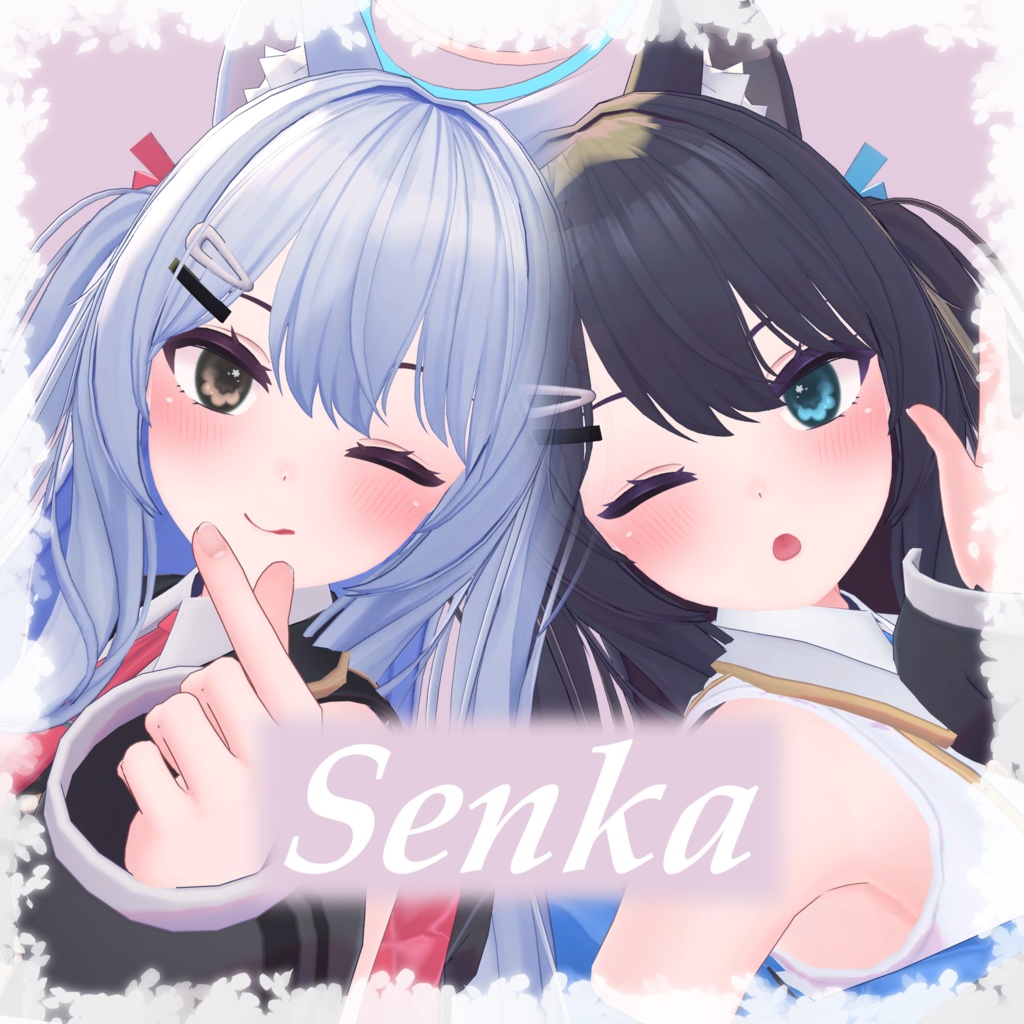 【無料】【2アバター対応】フラワーアイテクスチャ