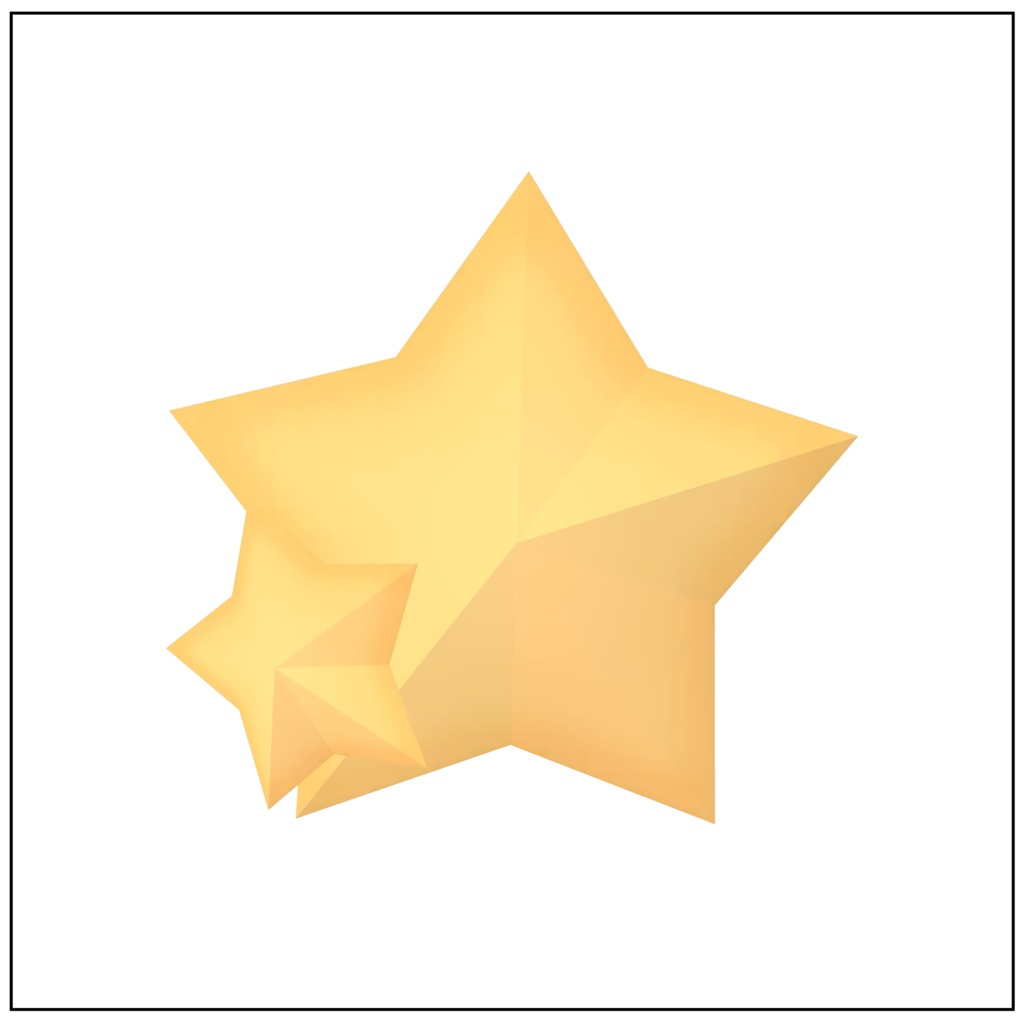 【無料】シンプルな2つの星かざり