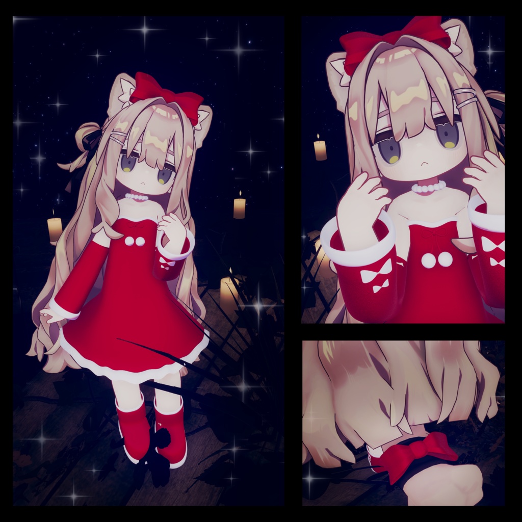 【無料】クリスマスリボンワンピ