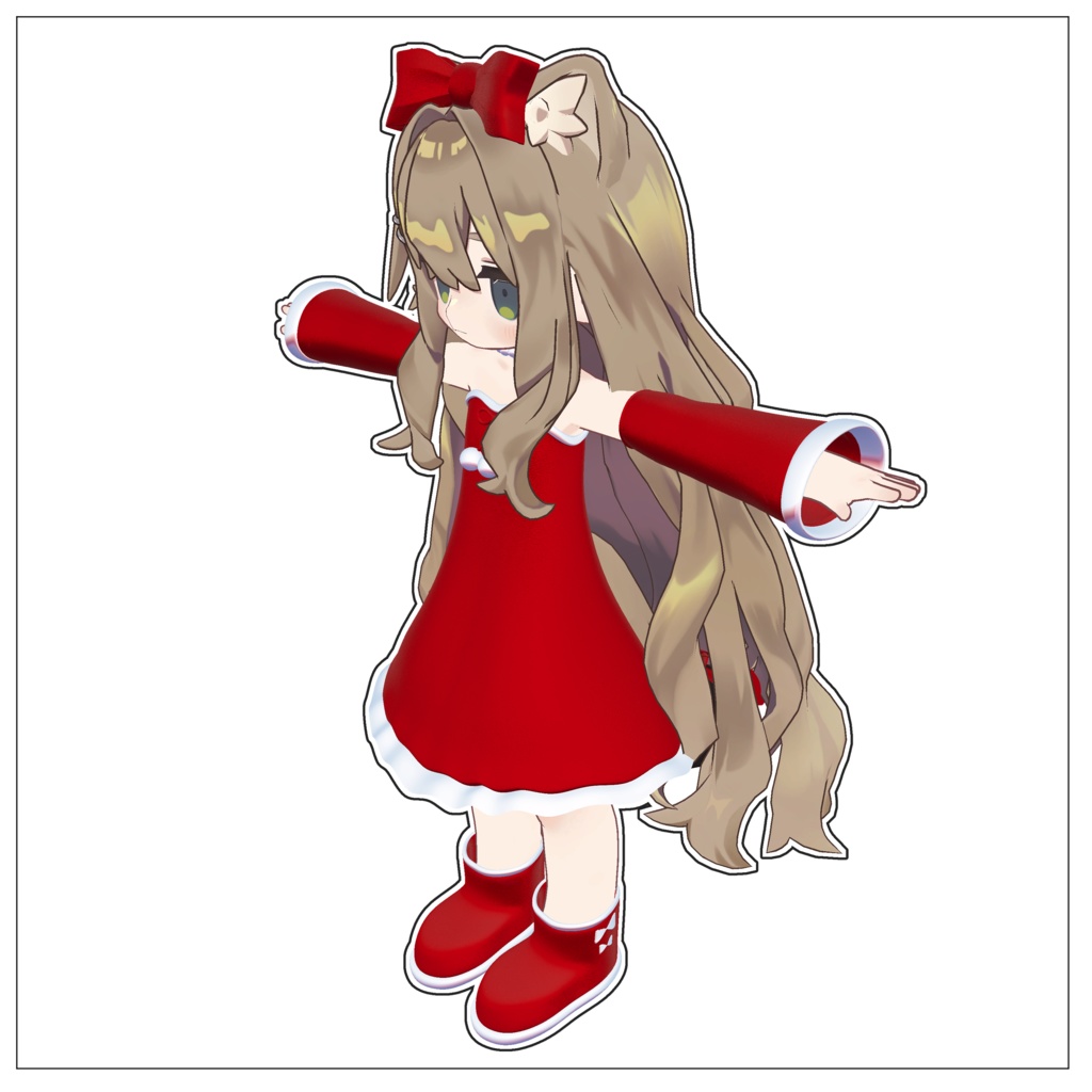 【無料】クリスマスリボンワンピ