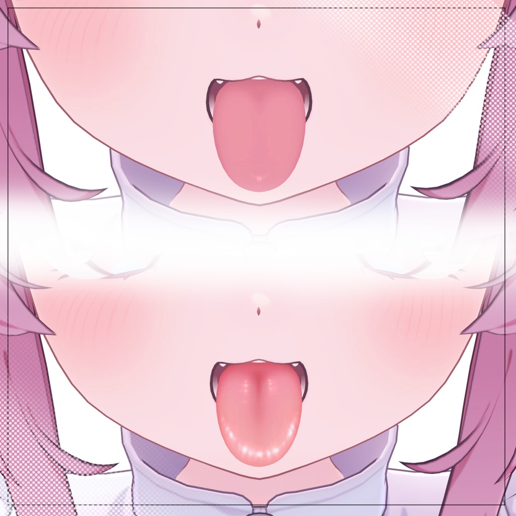 【5アバター対応】つやつや舌テクスチャ